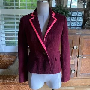 J. CREW Peplum blazer in textured TWEED 2 NEW AR426